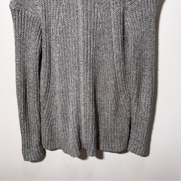Vince Grey Knit Button Front Cotton Blend Cardigan Size Medium - Picture 10 of 13